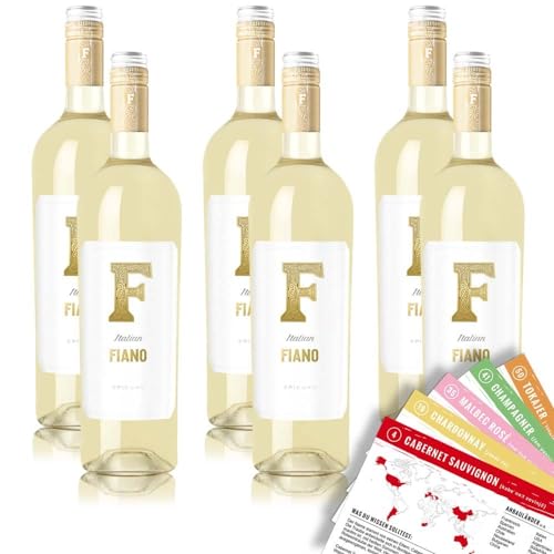 Epicuro Fiano Puglia IGP, trocken, sortenreines Weinpaket + VINOX Winecards (6x0,75l) von VINOX