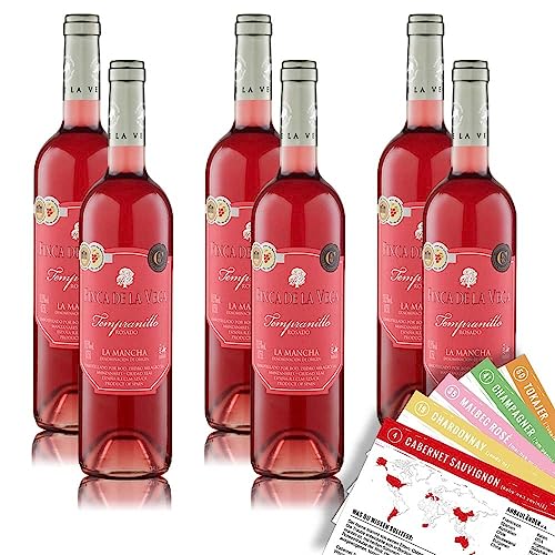 Finca de la Vega Rosado Tempranillo, trocken, sortenreines Weinpaket + VINOX Winecards (6x0,75l) von VINOX