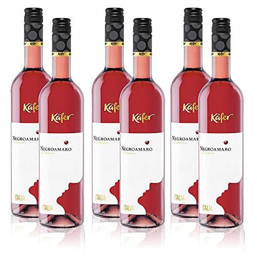 Käfer Negroamaro IGP Roséwein, halbtrocken, sortenreines Weinpaket (6x0,75l) von VINOX