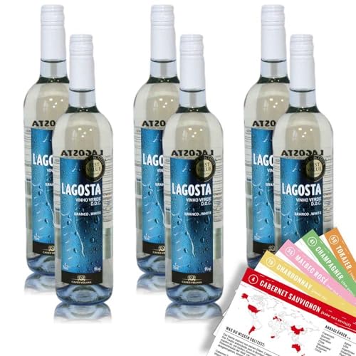 Lagosta Vinho Verde, trocken, sortenreines Weinpaket + VINOX Winecards (6x0,75l) von VINOX