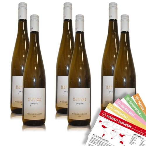 Markus Molitor Riesling, feinherb, sortenreines Weinpaket + VINOX Winecards (6x0,75l) von VINOX