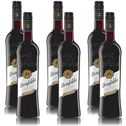 VINOX 6 Flaschen Rotwein Rotwild Dornfelder Rotwein Pfalz, trocken (6x0,75 l) von VINOX