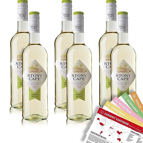 Stony Cape Chenin Blanc, trocken, sortenreines Weinpaket + VINOX Winecards (6x0,75l) von VINOX