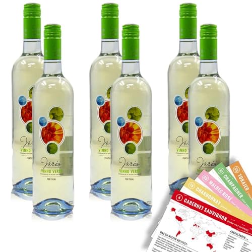 Verao Vinho Verde DOC, halbtrocken, sortenreines Weinpaket + VINOX Winecards (6x0,75l) von VINOX