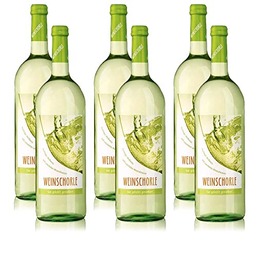 Weinschorle Weiß, weinhaltiges Getränk, sortenreines Weinpaket (6x1,0l) von VINOX