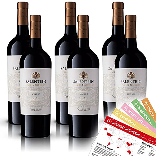 Bodegas Salentein Barrel Selection Malbec, trocken, sortenreines Weinpaket + VINOX Winecards (6x0,75l) von VINOX