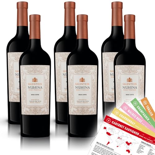 Bodegas Salentein Numina Gran Corte Rotwein, trocken, 2019, sortenreines Weinpaket + VINOX Winecards (6x0,75l) von VINOX