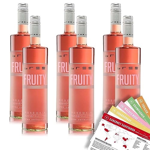 Bree Fruity Roséwein, süß & fruchtig, sortenreines Weinpaket + VINOX Winecards (6x0,75l) von VINOX