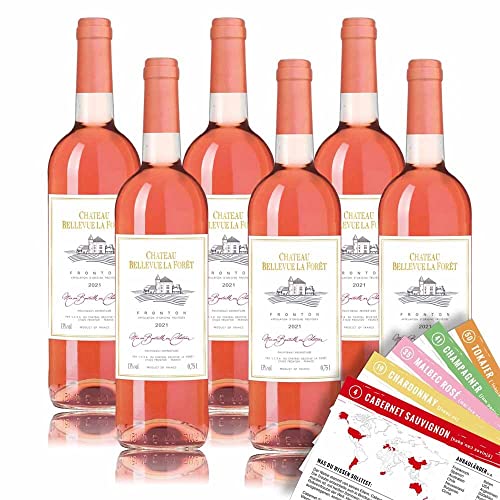 Chateau Bellevue la Foret Fronton AOP, trocken, sortenreines Weinpaket + VINOX Winecards (6x0,75l) von VINOX