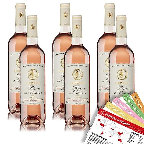 Corsaire Réserve du President Rosé, trocken, sortenreines Weinpaket + VINOX Winecards (6x0,75l) von VINOX