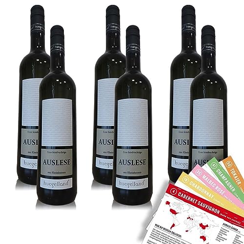 Hügelland Auslese QbA, feinfruchtig, sortenreines Weinpaket + VINOX Winecards (6x0,75l) von VINOX