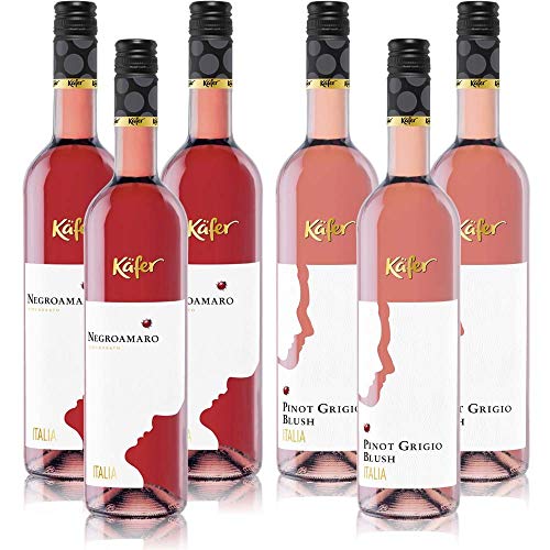 Käfer Probierpaket Roséwein, gemischtes Weinpaket + VINOX Winecards (6x0,75l) von VINOX