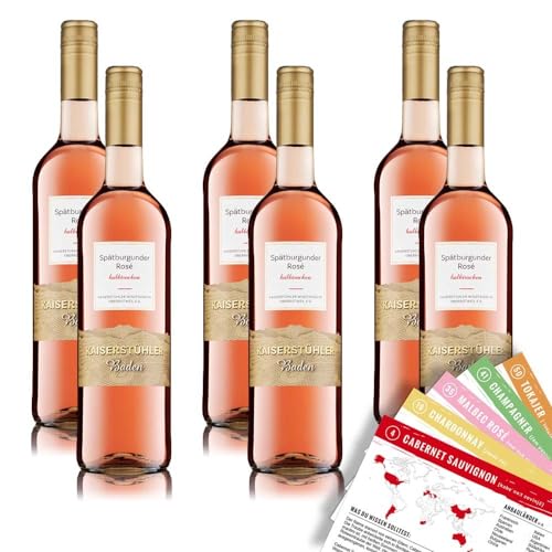 Kaiserstühler Spätburgunder Rosé, halbtrocken, sortenreines Weinpaket + VINOX Winecards (6x0,75l) von VINOX