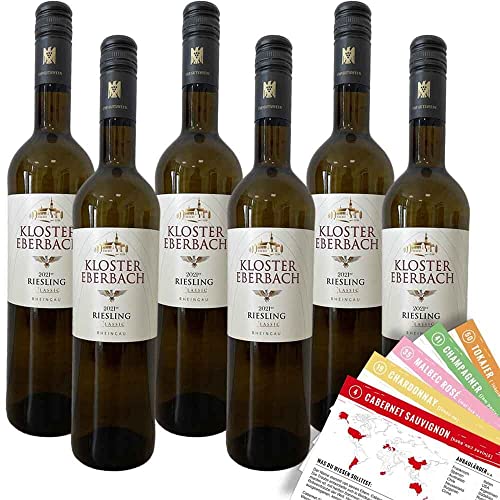 Kloster Eberbach Riesling QbA, trocken, sortenreines Weinpaket + VINOX Winecards (6x0,75l) von VINOX