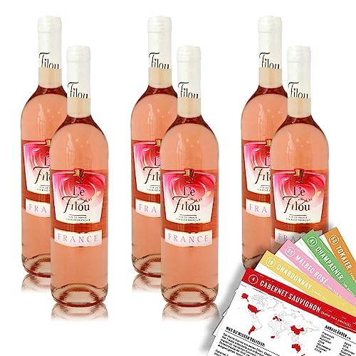 Le Sweet Filou Rosé, süß, sortenreines Weinpaket + VINOX Winecards (6x0,75l) von VINOX
