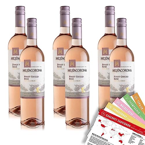 Mezzacorona Pinot Grigio Rosé DOC, trocken, sortenreines Weinpaket + VINOX Winecards (6x0,75l) von VINOX