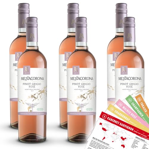 Mezzacorona Pinot Grigio Rosé DOC, trocken, sortenreines Weinpaket + VINOX Winecards (6x0,75l) von VINOX