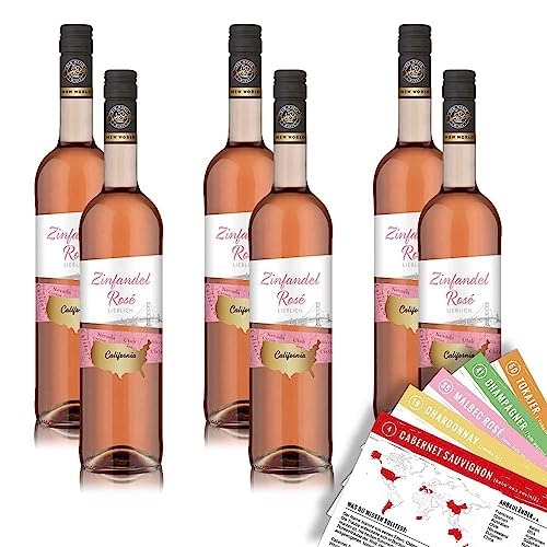 OverSeas Zinfandel Rosé, lieblich, sortenreines Weinpaket + VINOX Winecards (6x0,75l) von VINOX