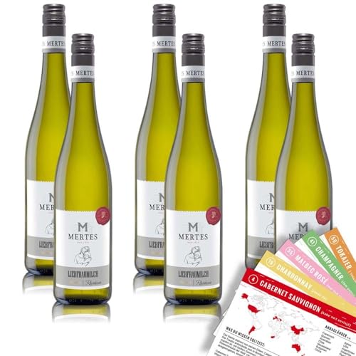 Peter Mertes Liebfraumilch QbA, lieblich, sortenreines Weinpaket + VINOX Winecards (6x0,75l) von VINOX