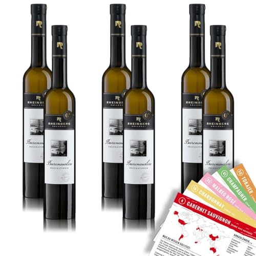 Rheinberg Beerenauslese QmP, süß, sortenreines Weinpaket + VINOX Winecards (6x0,5l) von VINOX