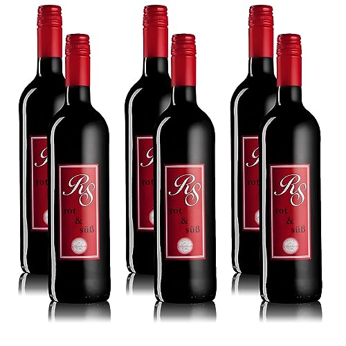 Rothenberger Rot & Süß Rotwein, süß, sortenreines Weinpaket + VINOX Winecards (6x0,75l) von VINOX