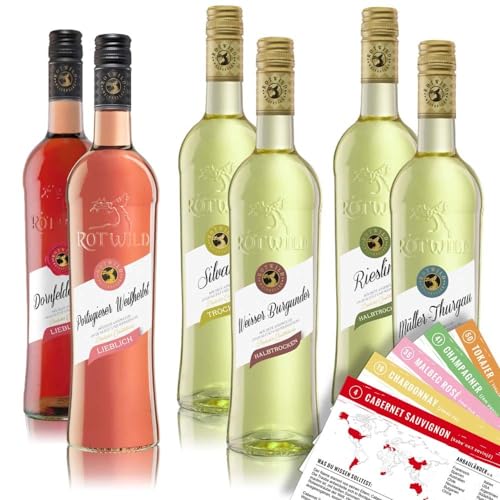 Rotwild Deutschland Probierpaket, gemischtes Weinpaket + VINOX Winecards (6x0,75l) von VINOX