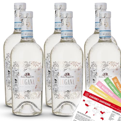 Santa Margherita, Lugana, trocken, sortenreines Weinpaket + VINOX Winecards (6x0,75l) von VINOX
