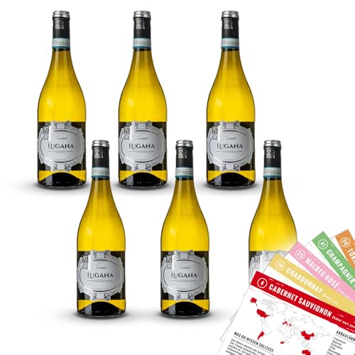Scaranto Lugana DOC, trocken, sortenreines Weinpaket + VINOX Winecards (6x0,75l) von VINOX