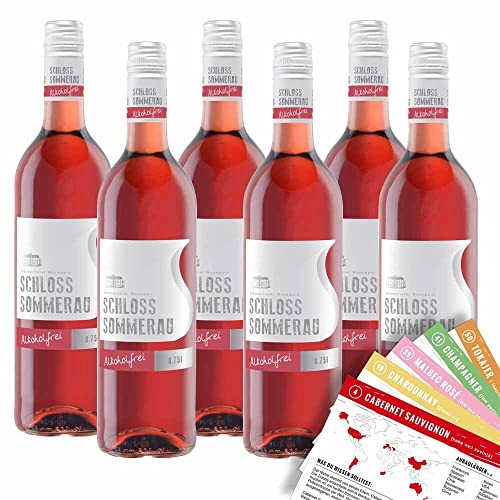 Schloss Sommerau Roséwein, alkoholfrei, sortenreines Weinpaket + VINOX Winecards (6x0,75l) von VINOX