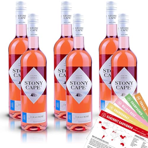 Stony Cape Syrah Rosé, trocken, 2023, sortenreines Weinpaket + VINOX Winecards (6x0,75l) von VINOX