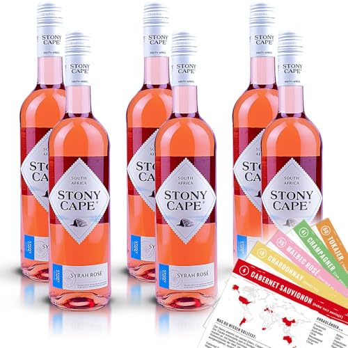 Stony Cape Syrah Rosé, trocken, sortenreines Weinpaket + VINOX Winecards (6x0,75l) von VINOX