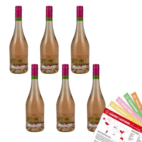 Vescovino Hugo Rosé, fruchtig, sortenreines Weinpaket + VINOX Winecards (6x0,75l) von VINOX