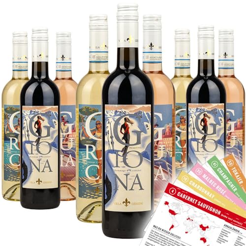 Villa Geissini Wein Jetset-Set Probierpaket XL + VINOX Winecards von VINOX
