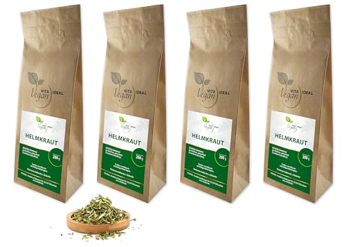 VITA IDEAL Vegan® HELMKRAUT 4x 300g geschnitten & getrocknet - Scutellariae Hb. conc.- HELM - KRAUT - Kräuter Tee & Aufguss, ohne Zusatzstoffe. von VITA IDEAL Vegan