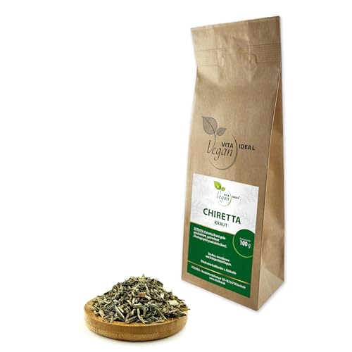 VITAIDEAL Vegan® ANDROGRAPHIS - Kraut 100g geschnitten & getrocknet - ANDROGRAPHISKRAUT - Chiarata - Chiretta - CHIRETTAKRAUT - Kräuter Tee & Aufguss, ohne Zusatzstoffe. von VITA IDEAL Vegan