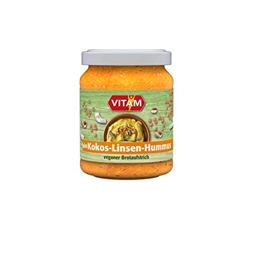 VITAM Kokos Linsen Hummus, 6er Pack (6 x 115 g) von VITAM