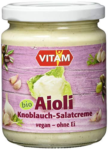 Vitam Aioli Knoblauch-Salatcreme ohne Ei, 3er Pack (3 x 225 g) von VITAM