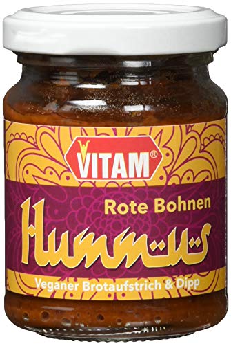 Vitam Brotaufstrich Rote Bohnen Hummus, 3er Pack (3 x 125 g) von VITAM