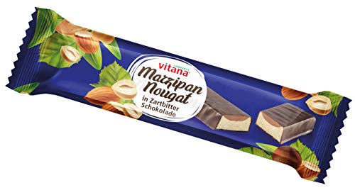 Vitana Marzipan-Nougat-Riegel in Zartbitter Schokolade, 12er Pack (12 x 40 g) von VITANA