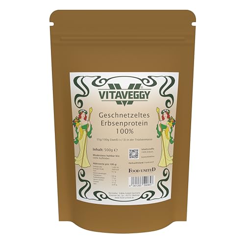 VITAVEGGY Erbsenprotein Erbsen-Schnetzel 500g | texturiertes und grob geschnetzeltes Erbsen-Hack-Fleisch | Fleischersatz von Food-United | für veganes Braten Kochen | Wok Pfanne | Eintopf VITAVEGGY Erbsenprotein Erbsen-Schnetzel 500g | texturiertes und grob geschnetzeltes Erbsen-Hack-Fleisch | Fleischersatz von Food-United | für veganes Braten Kochen | Wok Pfanne | Eintopf von VITAVEGGY