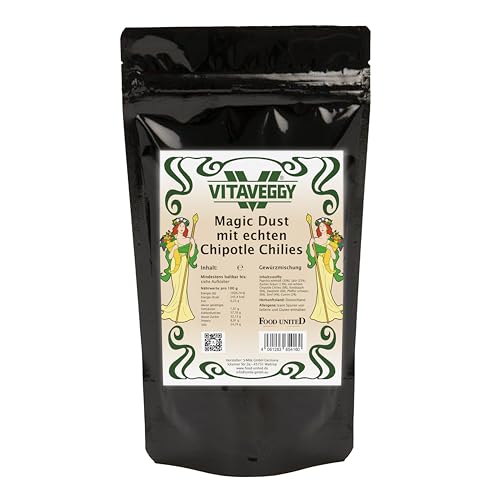 VITAVEGGY Magic Dust BBQ-Rub Gewürzmischung mit Chipotle-Chillies 500g vegan ohne Zusatzstoffe von Food-United Compounds für Marinaden Saucen Fleisch Geflügel Grillen Barbecue Tex-Mex VITAVEGGY Magic Dust BBQ-Rub Gewürzmischung mit Chipotle-Chillies 500g vegan ohne Zusatzstoffe von Food-United Compounds für Marinaden Saucen Fleisch Geflügel Grillen Barbecue Tex-Mex von VITAVEGGY