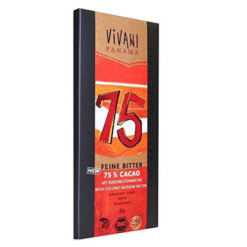 Vivani Organic Chocolate | Dark 75% Chocolate | 10 x 80G Vivani Organic Chocolate | Dark 75% Chocolate | 10 x 80G von Vivani