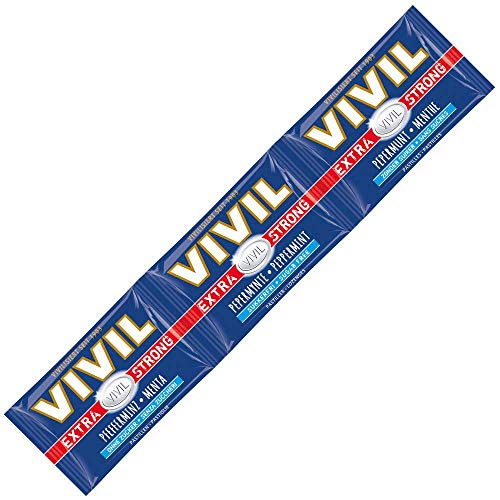 Vivil Extra Strong Pastillen mit Pfefferminz zuckerfrei 75g 5er Pack von VIVIL A. MÜLLER GMBH & CO. KG