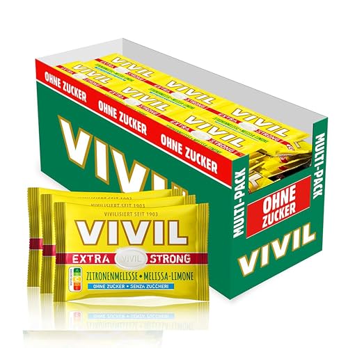 VIVIL Extra Strong Zitronenmelisse, 26 x 3er Pack, extra starke Pastillen mit Zitronenmelissegeschmack, zuckerfrei & vegan, 78 x 25g von Vivil