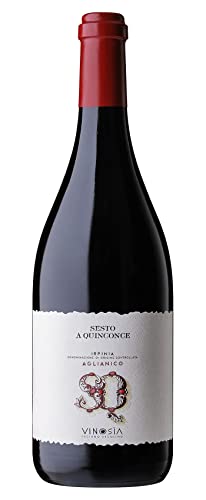 Sesto A Quinconce Aglianico Irpina DOC 2013 von Vinosia in limitierter Original-Holzkiste (94 Punkte James Suckling), sensationeller Rotwein aus Kampanien von Vinosia