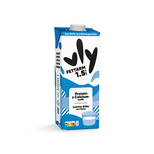 vly - Die cremig leckere Milchalternative aus Erbsen + Calcium | 100% pflanzlich | Vegane Milchalternative FETTARM 1,5%: Müsli Shakes Kochen | Viel Eiweiß zuckerarm Erbsenproteindrink Protein Drink von vly