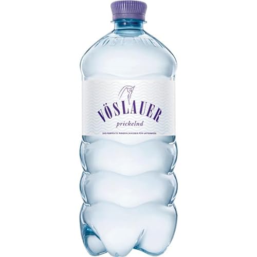 Vöslauer Mineralwasser prickelnd mit Kohlensäure, 6er Pack (6 x 1 l) EINWEG von VÖSLAUER