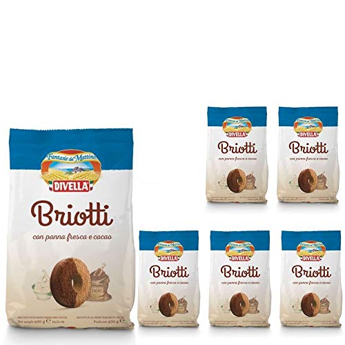 Divella Biscotti Briotti con Panna Fresca e Cacao 6 Confezioni da 400 grammi von Divella