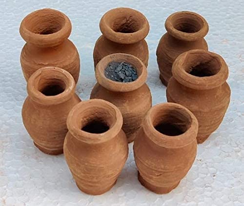 VRINDAVANBAZAAR.COM Drei Töpfe aus rotem Ton, 1 kg VRINDAVANBAZAAR.COM Drei Töpfe aus rotem Ton, 1 kg von VRINDAVANBAZAAR.COM