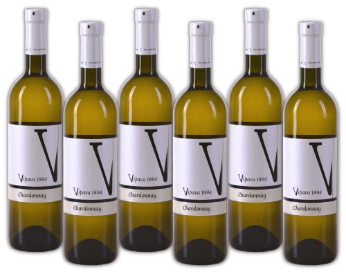 VIPAVA 1894 Weißwein Chardonnay 2021, von Hand gelesener trockener Weißwein ( 6 x 0.75 l ) von VRTOVČAN